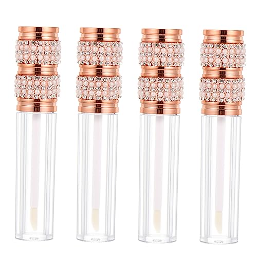 VICASKY 4stücke Perl-diamant Lip Balm Behälter Leere Lipgloss Röhrchen Für Lipgloss Kosmetik Und Reisen Kompakte Und Tragbare von VICASKY