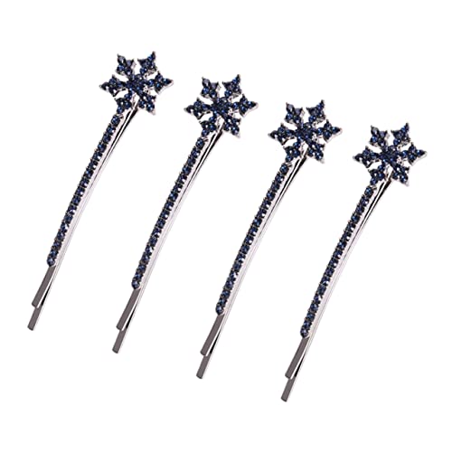 VICASKY 4stücke Schneeflocken-haarnadeln Aus Dekoratives Weihnachten-haarzubehör Für Damen Stabil Und Langlebig Zum Befestigen Von Dickem Haar Schlichtes Design von VICASKY