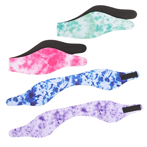 VICASKY 4stücke Schwimm Stirnbänder Für Damen Mit Dusch-ohrabdeckungen Elastische Schwimmstirnbänder Wasserdichte Dusche Stirnbänder Kompakte Zum Schwimmen Und Baden von VICASKY