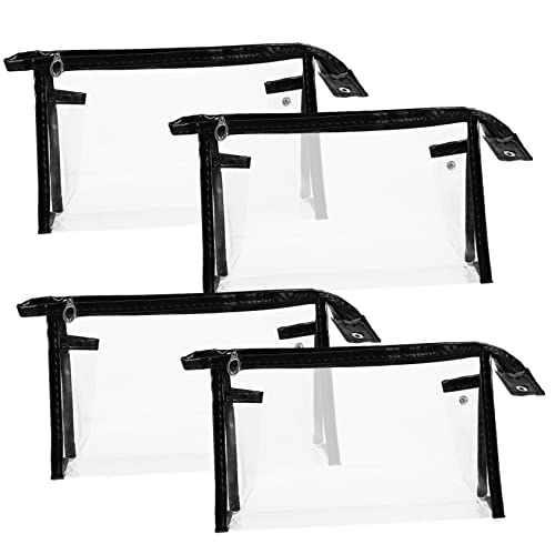 VICASKY 4stücke Transparente Make-up-Tasche Reise-Kosmetiktasche Mit Reißverschluss Tragbarer Kulturbeutel Kosmetik-Organizer-Tasche Für Damen Kleine Aufbewahrungstasche von VICASKY