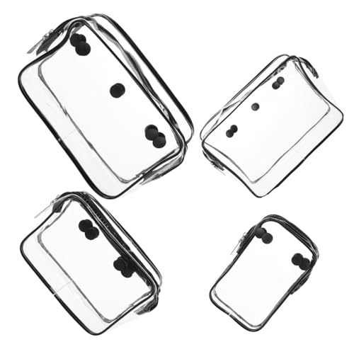 VICASKY 4stücke Transparente Make-up-Taschen Mit Reißverschluss Transparente Make-up-Organizer-Tasche Kunststoff-reißverschlusstaschen Reise-Organizer Kunststoff-aufbewahrungstaschen von VICASKY