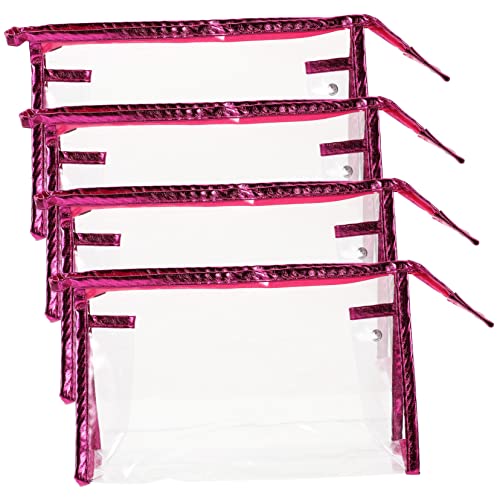 VICASKY 4stücke Transparente Reise-Kosmetiktasche Tragbare Make-up-Tasche Für Damen Kleine Kulturbeutel Mit Reißverschluss Zur Aufbewahrung Von Kosmetika Und Reiseaccessoires Leicht Und von VICASKY