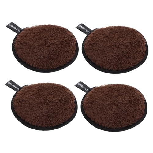 VICASKY 4stücke Puderquaste Make-up Entferner Gesichtsreinigungspad Waschbar Wiederverwendbar Flauschiges Material Für Puderschwamm Make-up Entferner von VICASKY