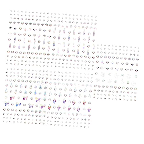 VICASKY 5 Blätter Gesichtsglitzer Juwelen Aufkleber Selbstklebende Makeup Dekoration für Festivals Partys Cosplay und Besondere Anlässe für Kreative Gesichtsbemalung von VICASKY