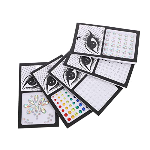 VICASKY 5 Blätter Strass Augen Aufkleber Selbstklebende Gesichtsschmuck Juwelen für Make Up Geeignet für Partys Karneval und Besondere Anlässe VICASKY 5 Blätter Strass Augen Aufkleber Selbstklebende Gesichtsschmuck Juwelen für Make Up Geeignet für Partys Karneval und Besondere Anlässe von VICASKY