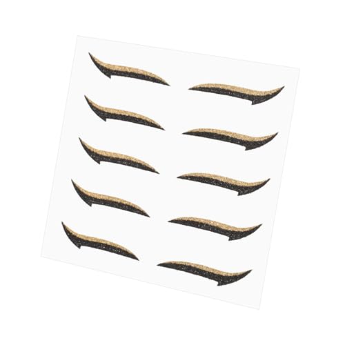VICASKY 5 Paare Augen-make-up-aufkleber Party Liner Schatten Halloween Bunte Augenaufkleber Augenlid Funkeln Schwarz Gesicht Augenaufkleber Make-up Z. B. Kleber von VICASKY