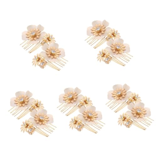 VICASKY 5 Paare Eleganter Haarkamm mit Strasssteinen Braut Haarschmuck für Hochzeit und Festliche Anlässe Stilvolles Haar Accessoire mit Funkelndem Schmuck für Braut und Brautjungfer von VICASKY
