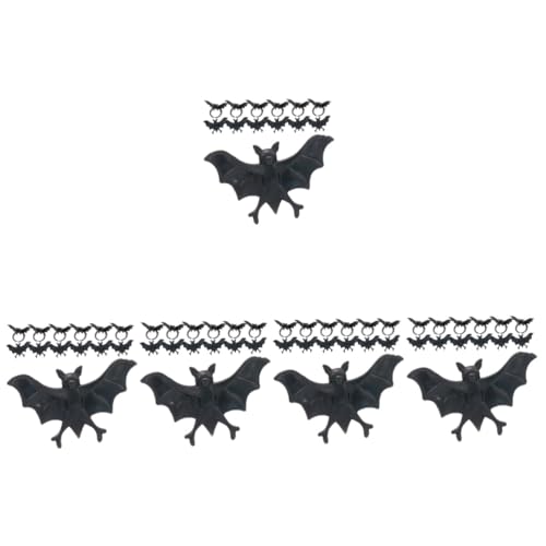 VICASKY 5 Sätze Halloween Fledermaus Ringe Lustige Dekoration Für Halloween Partys Kreative Accessoires Für Erwachsene Feiern Und Verkleidungen 50 Stück * 5 von VICASKY