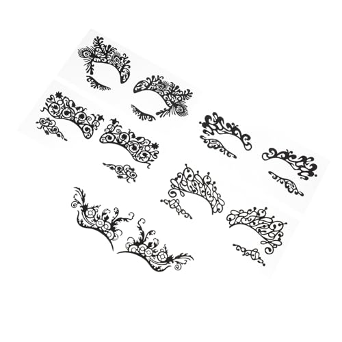 VICASKY 5 Stück Augen Make Up Sticker mit Spitze Temporäre Eyeliner Tattoos Party Gesichtssticker Wasserfest für Karneval Halloween Club und Fotoshootings Geeignet von VICASKY