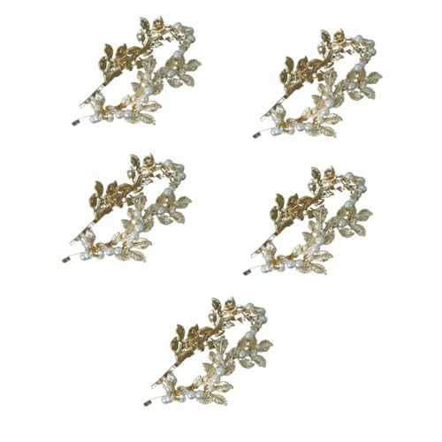 VICASKY 5 Stück Barock Gold Haarband mit Perlen Handgefertigtes Braut Haaraccessoire Stirnband für Hochzeit Party Damen und Mädchen Hochwertiger Haarschmuck von VICASKY