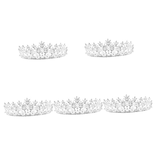 VICASKY 5 Stück Braut Tiara Haarreif mit Perlen und Strass Hochzeitsschmuck Damen Party Kopfschmuck Festlich für Frauen Mädchen Geburtstagsfeier von VICASKY