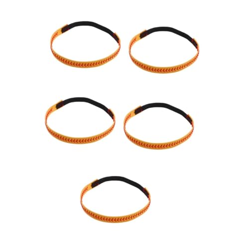 VICASKY 5 Stück Elastisches Baseball Stirnband aus Leder Handgefertigtes Sporthaarband für Damen und Herren Modisches Athletisches Accessoire für Alltag Sport und Partys Dehnbar und Bequem von VICASKY