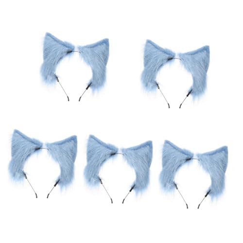 VICASKY 5 Stück Flauschiges Katzenohren Stirnband aus Kunstpelz Niedliches Ohr Stirnband für Damen Robustes und Modisches Accessoire für Cosplay Party und Alltag Einzigartiges für von VICASKY