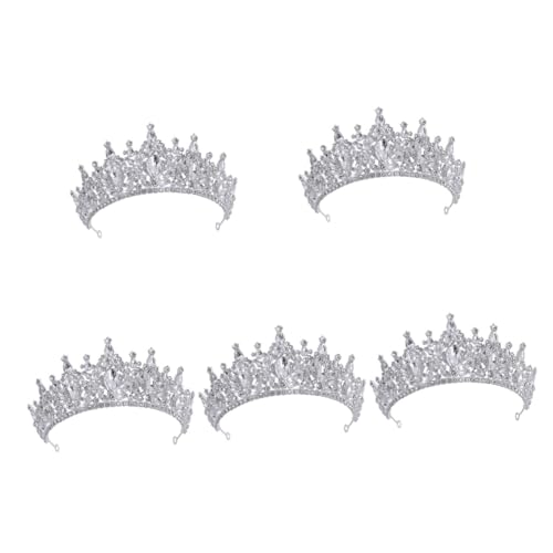 VICASKY 5 Stück Haarreif für Damen Funkelnden Strasssteinen Luxuriöser Haarschmuck für Hochzeit Geburtstag und Festliche Anlässe Silbernes Diadem für Braut und Gäste von VICASKY