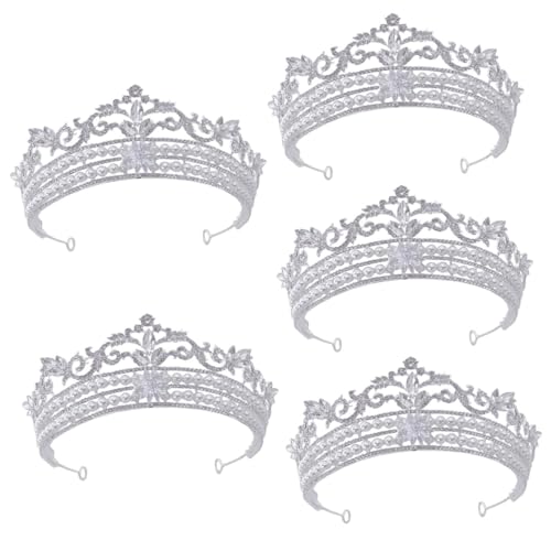 VICASKY 5 Stück Hochwertige Braut Tiara mit und Perlen Vintage Design Robust und Komfortabel Geeignet für Hochzeit Brautjungfern Festliche Anlässe Eleganter Haarschmuck von VICASKY