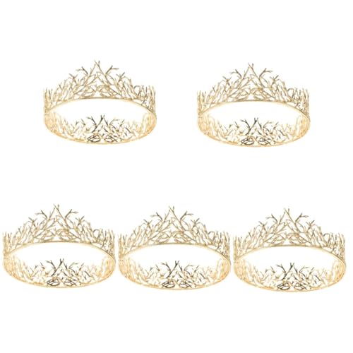 VICASKY 5 Stück Middle Eastern Hochzeitskrone für Damen und Herren Edles Barock Diadem Langlebige Braut und Bräutigamhaarschmuck Geeignet für Geburtstags und Cosplay Feiern von VICASKY