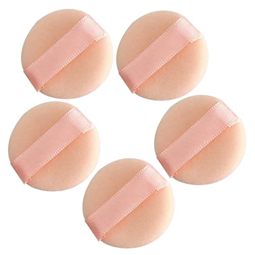 VICASKY 5 Stück Mini Puderquaste Waschbare Flock Makeup Schwämmchen für Flüssige und Pudrige Kosmetik für Gesicht und Lippen Weich und Angenehm Haut von VICASKY