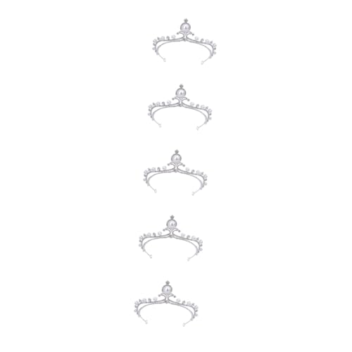 VICASKY 5 Stück Rhinestone Braut Tiara mit Perlen Diadem für Frauen Komfortables Hochzeitskopfschmuck Accessoire Geeignet für Hochzeit Party und Fotoshootings von VICASKY