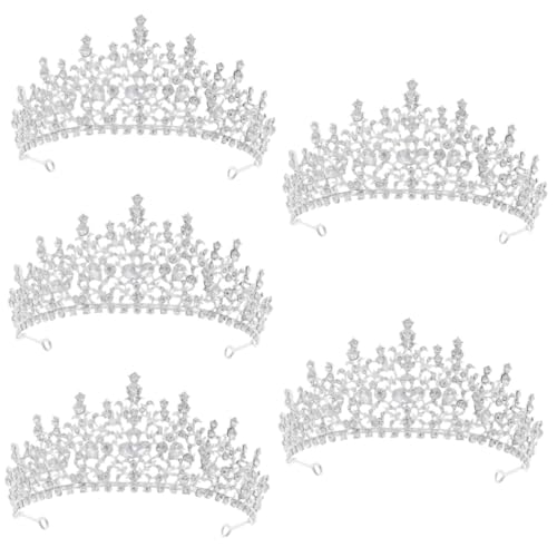 VICASKY 5 Stück Rhinestone Tiara Krone Braut Haarschmuck Elegant Voller Strass Glänzend Für Hochzeit Geburtstag Party Damen Mädchen von VICASKY
