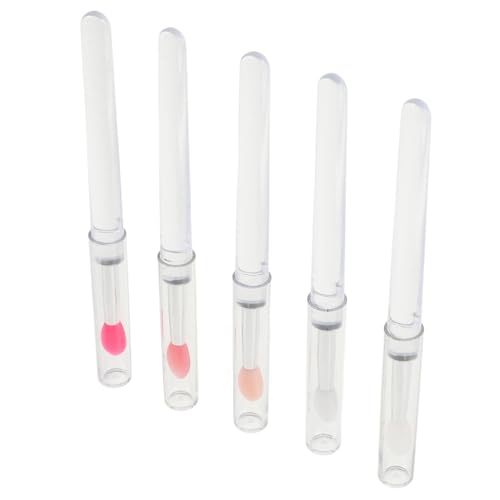 VICASKY 5 Stück Silikon Lippenpinsel Wiederverwendbar Weich Präzise Lipgloss Applikator Lippenmaske Make up Pinsel Vielseitig für Lippenstift Lidschatten Glitzer Reisefreundlich von VICASKY