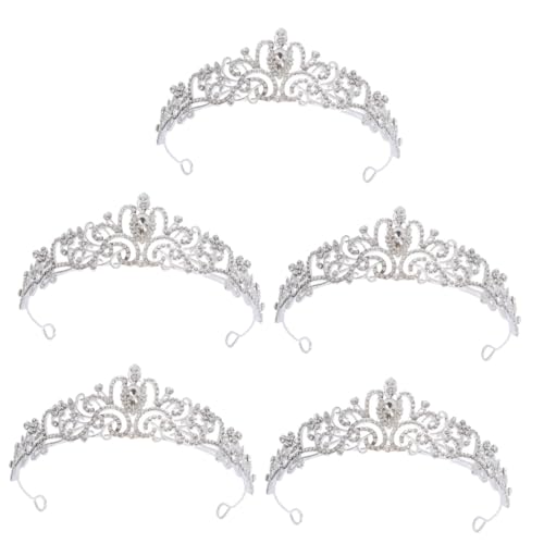 VICASKY 5 Stück Strass Diadem Stirnband mit Funkelnden Wasser Diamanten Komfortabel und Vielseitig für Hochzeit Geburtstag Party und Fotoshooting Bezaubernder Haarschmuck für Mädchen und von VICASKY