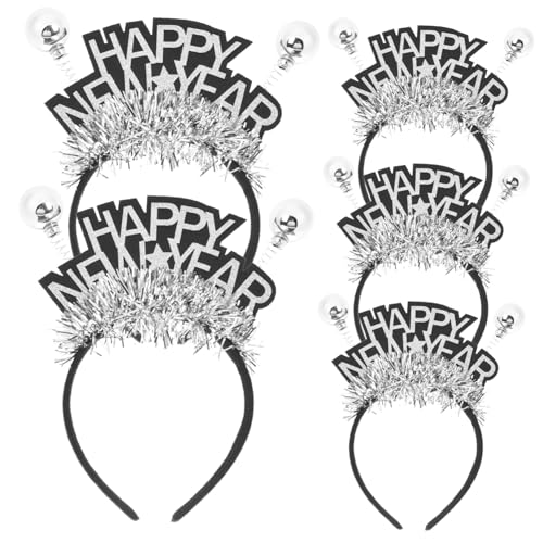 VICASKY 5 Stück Teiliges Filigraner Year Party Haarreif Stirnband mit Lustigem Design Kompakt und Leicht Eleganter Kopfschmuck für Frühlingsfest und Festliche Fotomomente von VICASKY