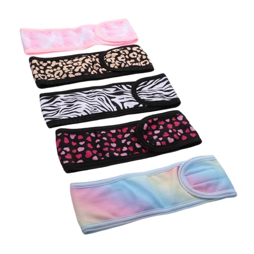 VICASKY 5 Stück Teiliges Flexibles Stirnband aus Weichem Handtuchstoff Saugfähige Haarbänder für Damen und Herren für Yoga Spa Gesichtsreinigung und Outdoor Sport Waschbar und Leicht von VICASKY