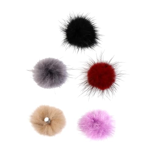 VICASKY 5 Stück Teiliges Magnetische Abnehmbare Haarball dekorationen für Nageldesign Bunte Mädchen Nail Art Schmuck Einfache Anwendung Vielseitig und Stilvoll Zufällige Zufällige Farbe von VICASKY