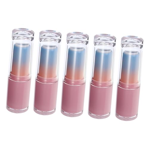VICASKY 5 Stück Teiliges Set Transparente Gradient Lippenstiftbehälter Leere DIY Lip Balm Container aus Leicht und Tragbar für Reisen und Lippenpflege von VICASKY