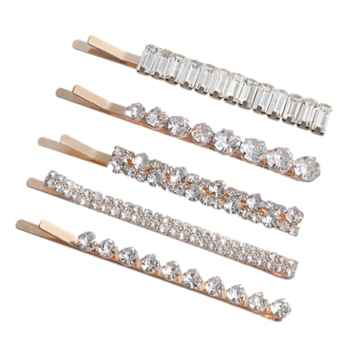 VICASKY 5 Stück Teiliges Strass Haarklammern für Damen Geometrische Haarspangen mit Funkelnden Kristallen Vielseitiger Haarschmuck für Alltag Party Hochzeit und Festliche Anlässe von VICASKY