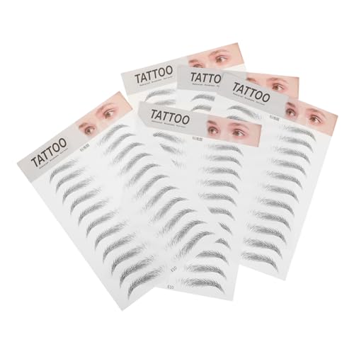 VICASKY 5 Stück Wasserfeste Augenbrauen Sticker für Haarähnliche Natürliche Augenbrauen Aufkleber für Einfache Anwendung Realistisches Aussehen von VICASKY