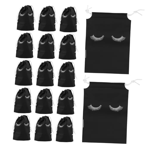 VICASKY 50 Stück Aufbewahrungstasche Damen Kosmetik kleine Kosmetiktasche Wimpernzubehör wimpernbeutel für die wimpernnachsorge der kunden Wimperntaschen für kleine Unternehmen Wimpernetui von VICASKY