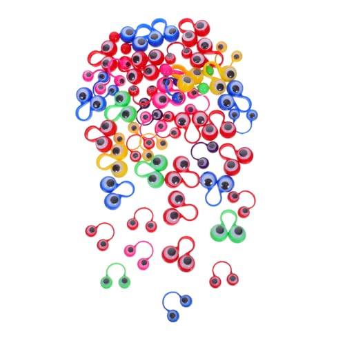 VICASKY 50 Stück Teiliges Augenringe aus Leichtem Hautfreundlichem Kunststoff Fördert Feinmotorik und Hand auge koordination Bunte Fingerpuppen als Partygeschenk und Gruppenspiel von VICASKY