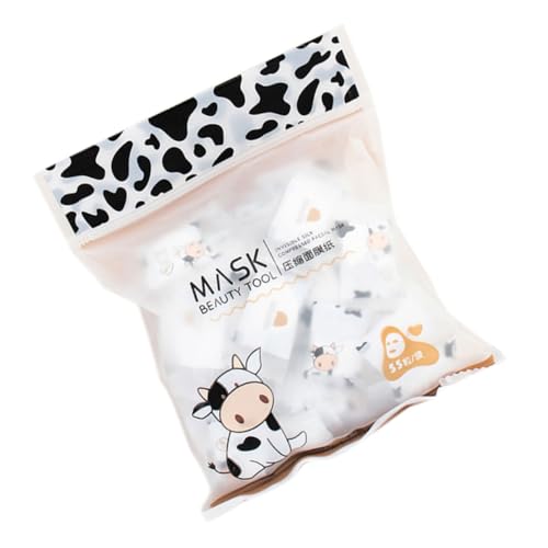 VICASKY 55 Stück Komprimierte Gesichtsmasken Papier DIY Einweg Ultra Dünn Atmungsaktiv Zur Haut Reise Camping Tour von VICASKY