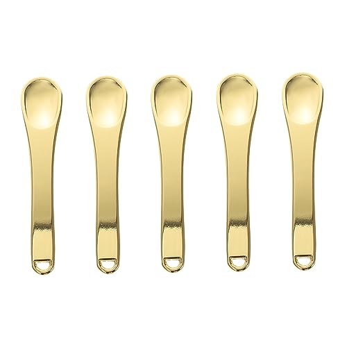 VICASKY 5 Stücke Kleiner Kosmetik Löffel aus Zinklegierung Gesichtscremelöffel für Augencreme Hautpflege Tools für Zuhause und Unterwegs Komfortabel und Praktisch für Freundinnen von VICASKY
