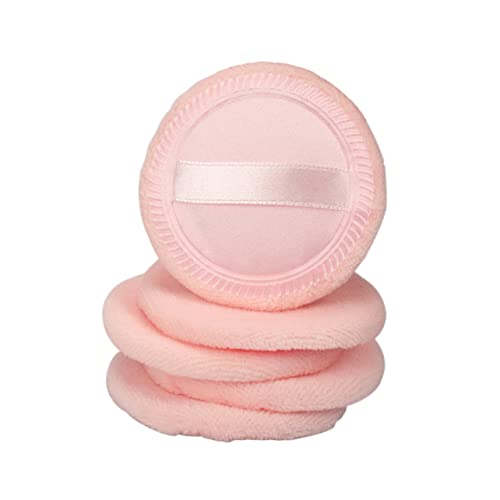 VICASKY 5 Stück Baumwoll Puderquaste Für Lose Mineralpuder Runde Make up Applikatoren Sanft Zur Haut Für Foundation Und Concealer Für Zuhause Oder Unterwegs Orange von VICASKY