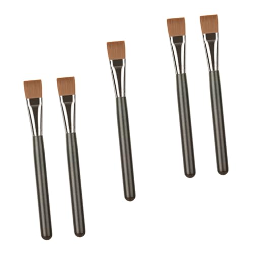 VICASKY 5Stücke Flexible Gesichtsmaske Pinsel Flachförmige Schlammmaskebürsten für Hautpflege und Make Up für Zuhause und Beauty Salon Leicht zu Reinigen und Wiederverwendbar von VICASKY