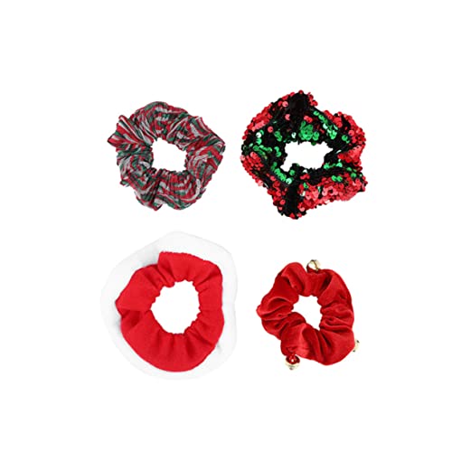 VICASKY 5 Stücke Weihnachts-haarbänder Mit Pailletten Pferdeschwanzhalter Festival-kopfbedeckung Für Mädchen Und Erwachsene von VICASKY