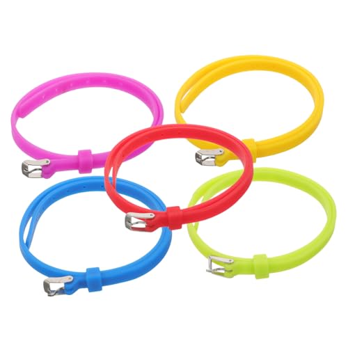VICASKY 5Stücke Silikonarmbänder Farbenfrohe Uhrenarmbänder Verstellbare Armbänder für Herren Elastische Sportarmbänder für Geburtstagsgeschenk von VICASKY
