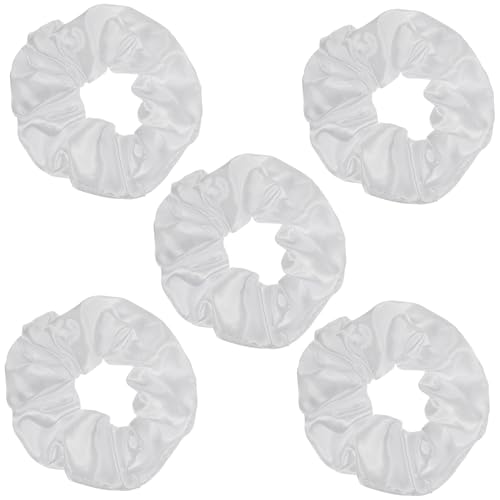 VICASKY 5stücke Elastische Haargummis Weiß Stretch-haarbänder Für Damen Und Mädchen Einfache Und Stilvolle Ponytail-halter Für Jeden Anlass von VICASKY