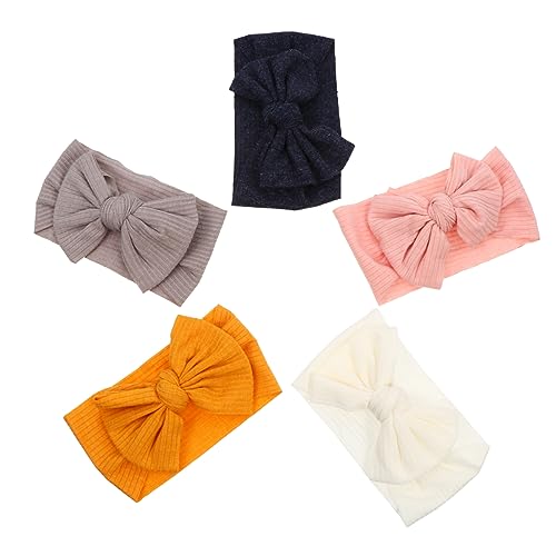 VICASKY 5stücke Mädchen Haarbänder Mit Schleifen Bequeme Dehnbare Haarschmuck-accessoires Für Neugeborene Und Kleinkinder von VICASKY