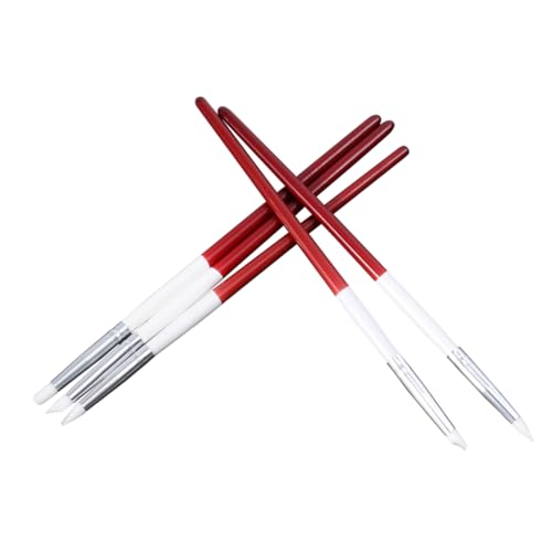 VICASKY 5stücke Nail Art Skulptur Carving Pen Mit Silikonkopf Für Malerei Gestaltung Nail Art Zubehör Mit Verschiedenen Stiftköpfen Für Blumen Und Muster-schnitzen von VICASKY