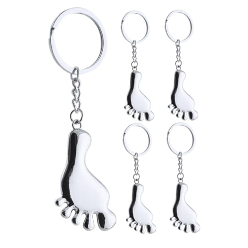 VICASKY 5stücke Teiliges Fußförmiger Schlüsselanhänger Aus Zinklegierung Bag Charm Rucksack Dekoration Langlebiger Und Praktischer Anhänger Für Schlüssel Oder Taschen von VICASKY