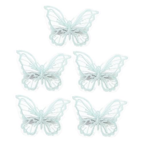 VICASKY 5stücke Teiliges Schmetterlings-haarclips Aus Netz Und Bunter Spitze Doppellagige Haarnadeln Für Hochzeiten Und Partys Stilvolle Haaraccessoires Für Frauen von VICASKY