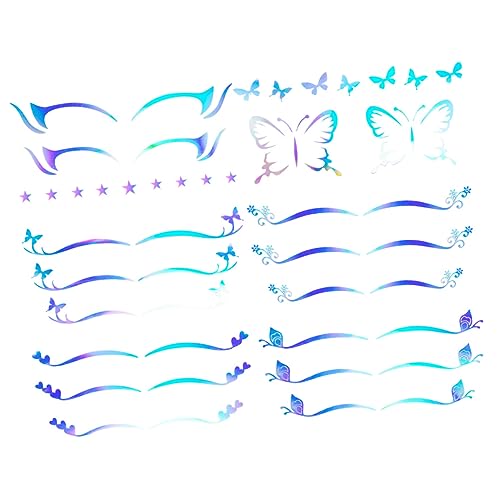 VICASKY 6 Blätter Butterfly Eyeliner Sticker Selbstklebende Make Up Aufkleber für Einzigartige Looks für Partys und Besondere Anlässe von VICASKY