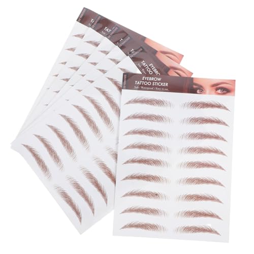 VICASKY 6 Blätter Effekt Braune Augenbrauen Wassertransfer Aufkleber Realistische Temporäre Augenbrauen Simulation Für Frauen Natürliche Augenbrauenverschönerung von VICASKY