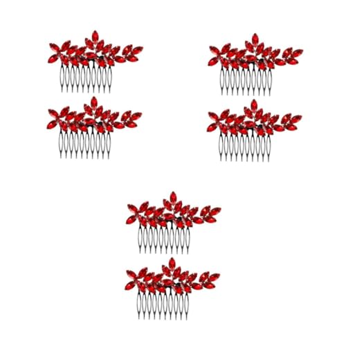 VICASKY 6 Stck. Hochzeits Haarkamm mit Farbigen Strasssteinen Braut Haarschmuck für Besondere Anlässe Blumen Haarspangen Festlicher Haarschmuck für Frauen und Mädchen von VICASKY