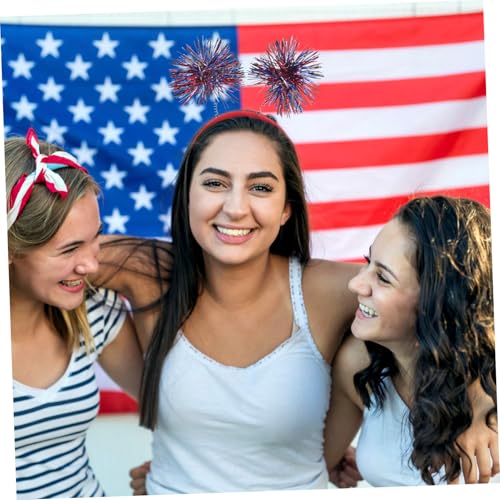 VICASKY 6 Stck. Of July Haarreifen Leichtes Langlebiges Stirnband für Damen und Herren Patriotisches Party Accessoire für Unabhängigkeitstag Feierlichkeiten und Paraden von VICASKY