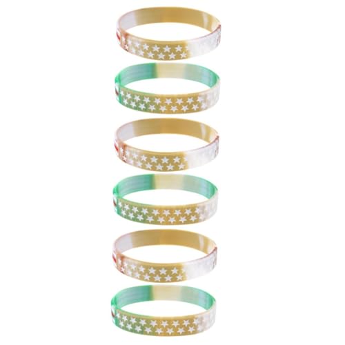VICASKY 6 Stck. Us Flaggen Armbänder Patriotisch Memorial Armband für Unabhängigkeitstag und Präsidentschaftswahl Khakigrün und Wüstentarn für Damen Herren Geschenkidee von VICASKY