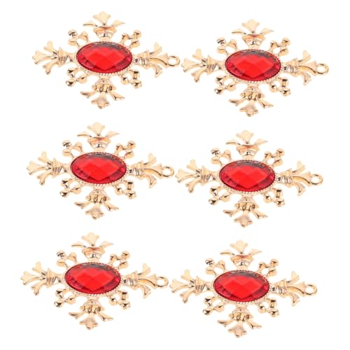 VICASKY 6 Stück Barock Legierungs Kreuz Anhänger mit Strassbesatz Langlebige Schmuckanhänger für DIY Halsketten Armbänder Ohrringe Funkelnde Bastel Accessoires von VICASKY